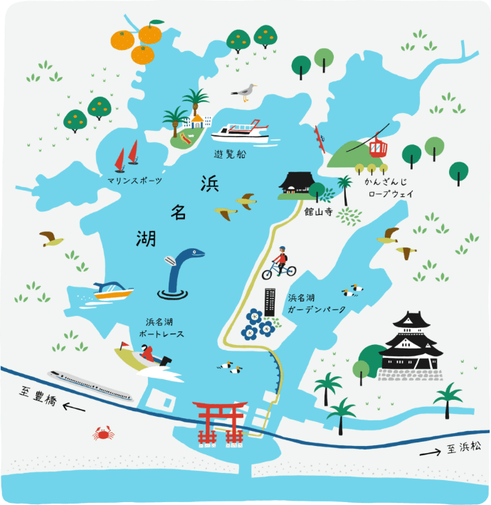 スタンプラリースポットの地図