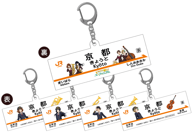 駅名標風アクリルキーホルダー イメージ