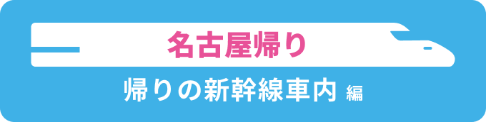 名古屋帰り 帰りの新幹線車内 編