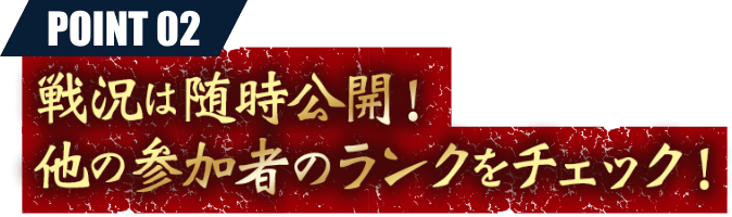他の参加者がどの位まで到達したか、戦況を随時公開！