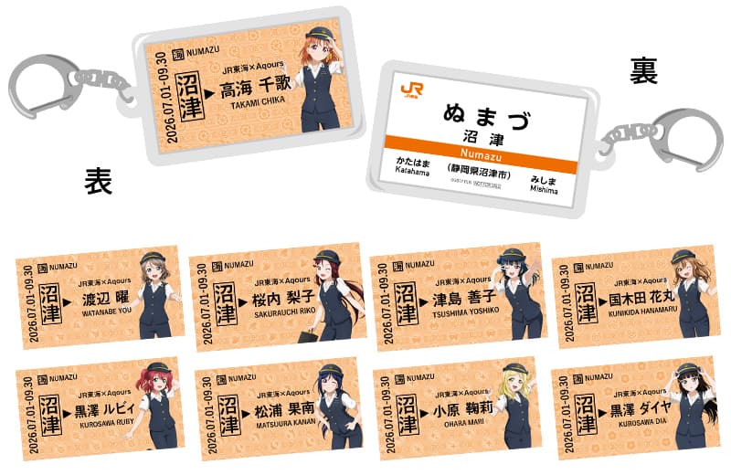 硬券風キーホルダーサンプルイメージ