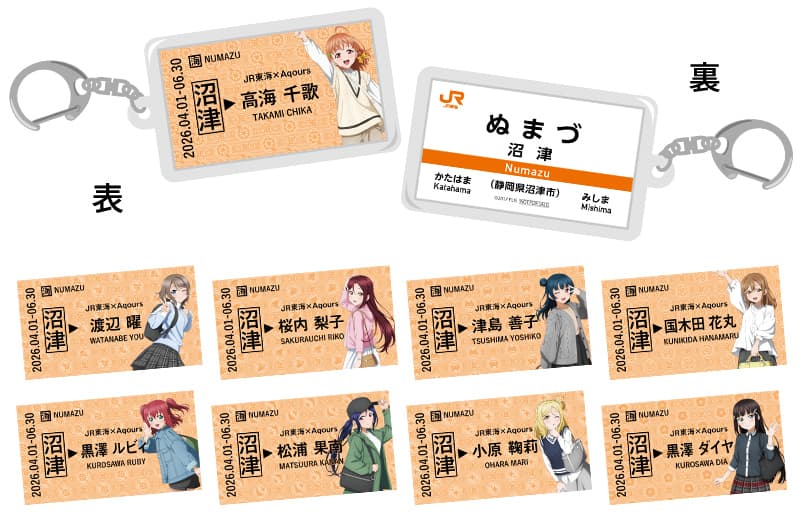硬券風キーホルダーサンプルイメージ