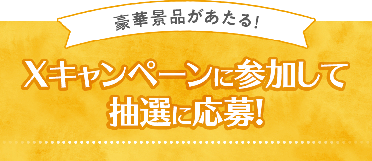 豪華賞品があたる！Xキャンペーンに参加して抽選に応募！