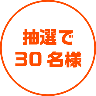 抽選で30名様