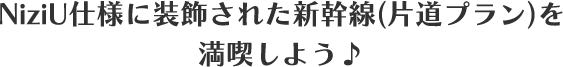 NiziU仕様に装飾された新幹線（片道プラン）を満喫しよう♪