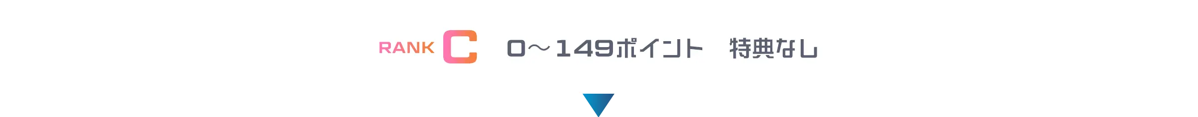 RANK C 0〜149ポイント　特典なし