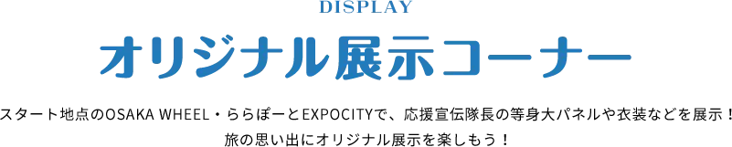 DISPLAY オリジナル展示コーナー