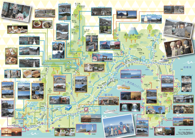 静岡県の『ゆるキャン△』モデル地Map