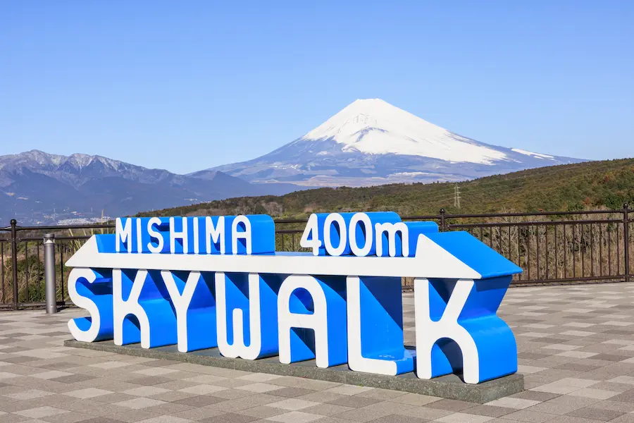 三島スカイウォークと富士山