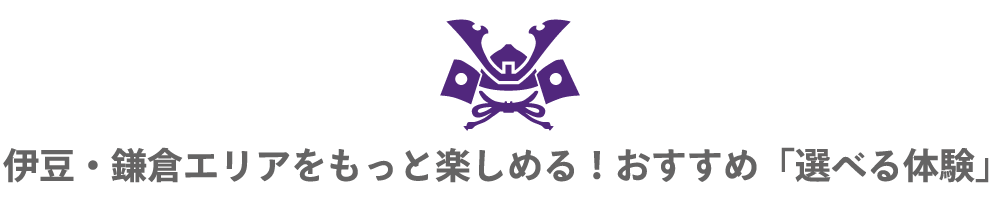 伊豆・鎌倉エリアをもっと楽しめる！おすすめ「選べる体験」